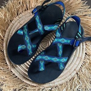 CHACO Women’s Z/Cloud 2 Hiking Sandals Blue Green Size 7